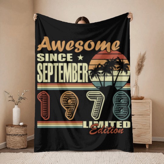 september 1978 Anniversary september 1978 septembe Throw Blankets