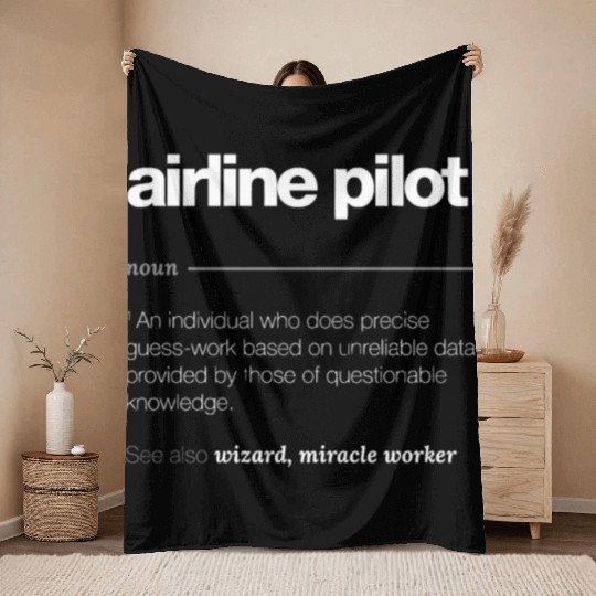 Airline Pilot Throw Blankets