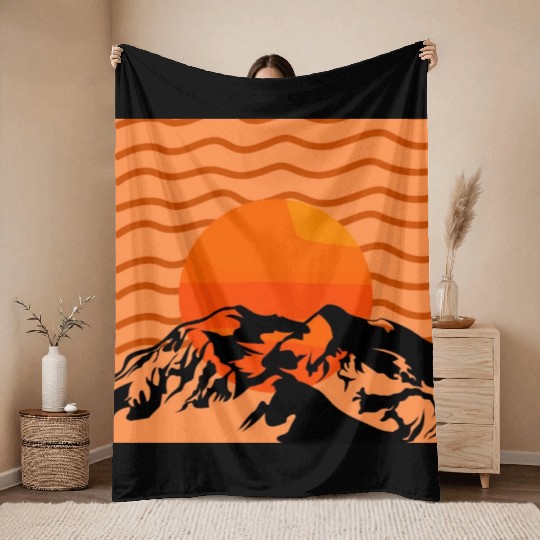 Denali Mountain Throw Blankets