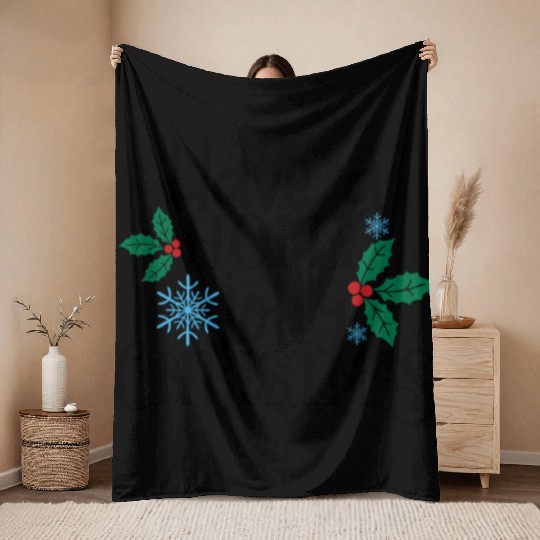 Holly Jolly Christmas Throw Blankets
