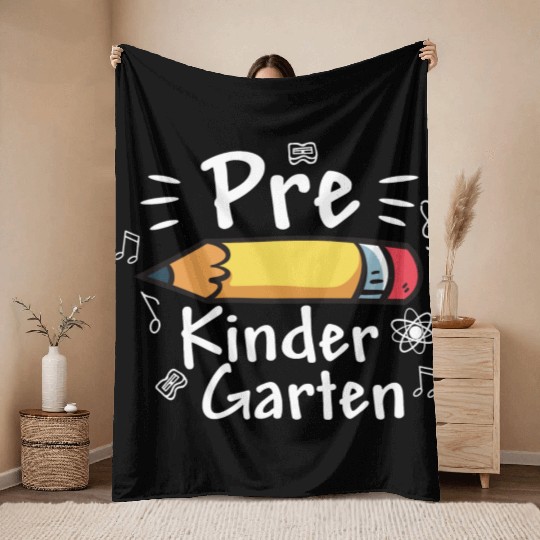 Cute Pre Kindergarten Back To School Pre K Teacher Throw Blankets
