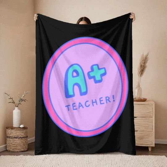 A Plus Teacher A Gift For The Best Teacher Throw Blankets