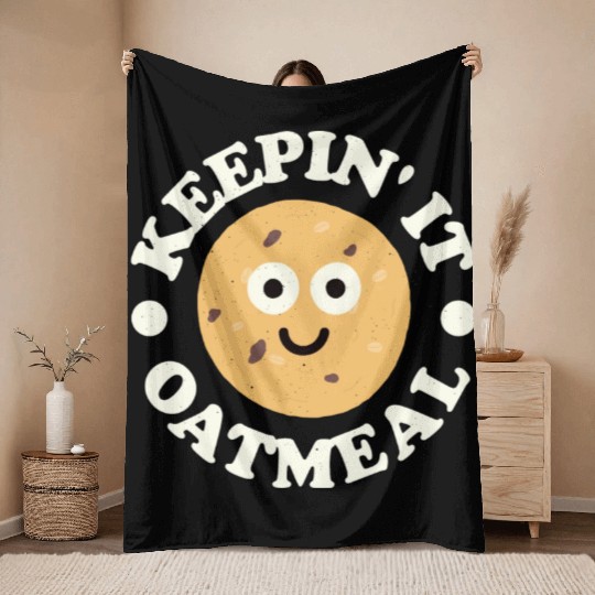 Keepin It Oatmeal Oatmeal Raisin Cookie Lover Throw Blankets