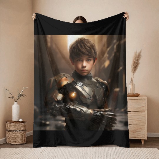 Robotic Level Up Throw Blankets