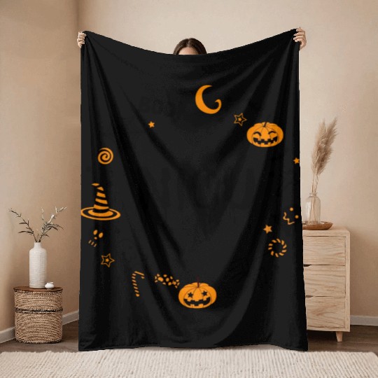 Cute NICU Halloween design | Boo NICU | Preemie Throw Blankets