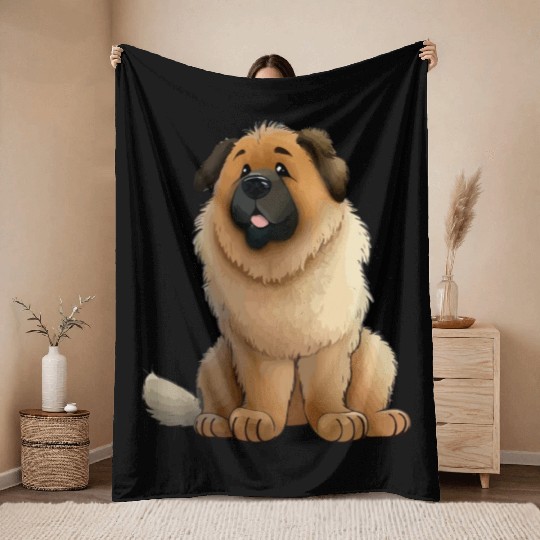 Germanic Bear Dog Pets Lover Design Throw Blankets