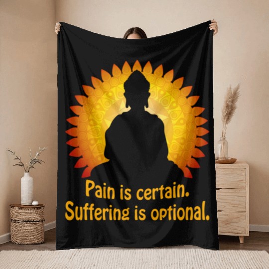 Buddha Yoga Mandala Meditation Buddhism Namaste Throw Blankets