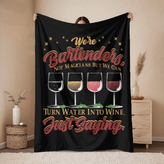 Bartender magic Throw Blankets
