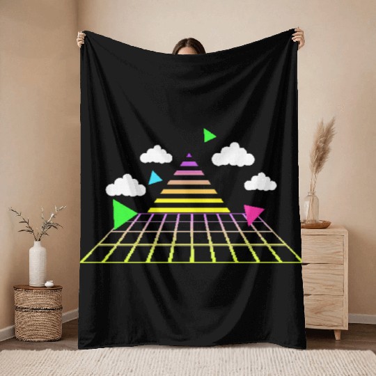 Game 8-bit pixel retro style 90s. Throw Blankets