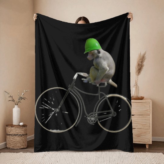 Creative monkey design Throw Blankets