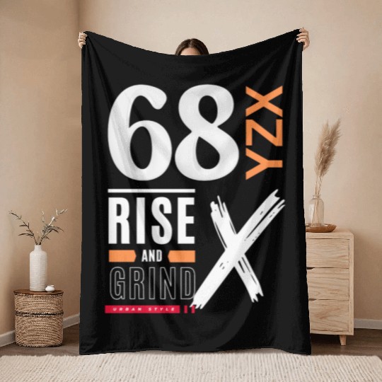 Rise and grind urban style Throw Blankets