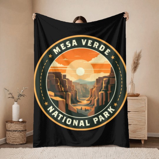 Mesa Verde National Park Throw Blankets