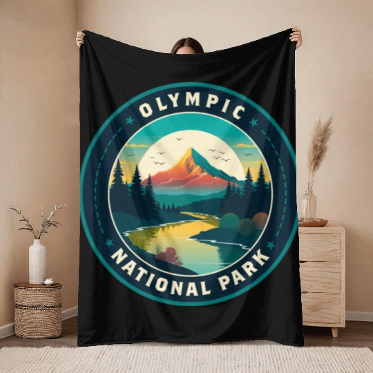 Olympic National Park Throw Blankets