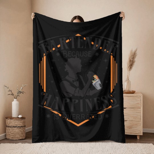 bartender happiness Throw Blankets