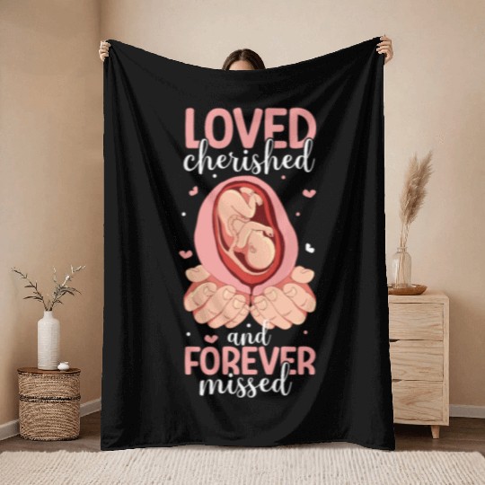 Infant Loss Miscarriage Awareness Pregnancy Loss Throw Blankets