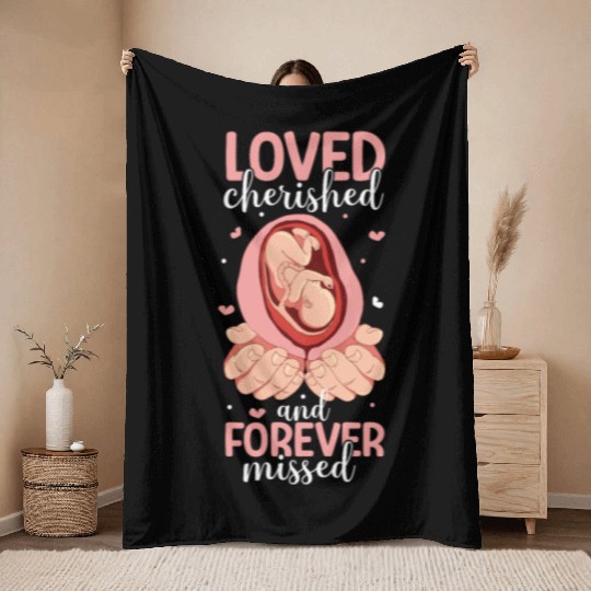 Infant Loss Miscarriage Awareness Pregnancy Loss Throw Blankets