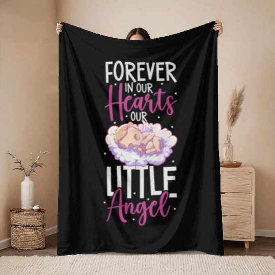 Infant Loss Miscarriage Awareness Pregnancy Loss Throw Blankets
