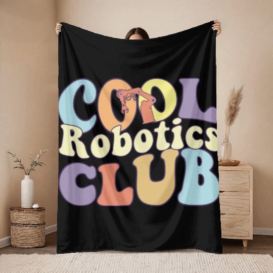 Cool Robotics Club Artificial Intelligence AI Throw Blankets