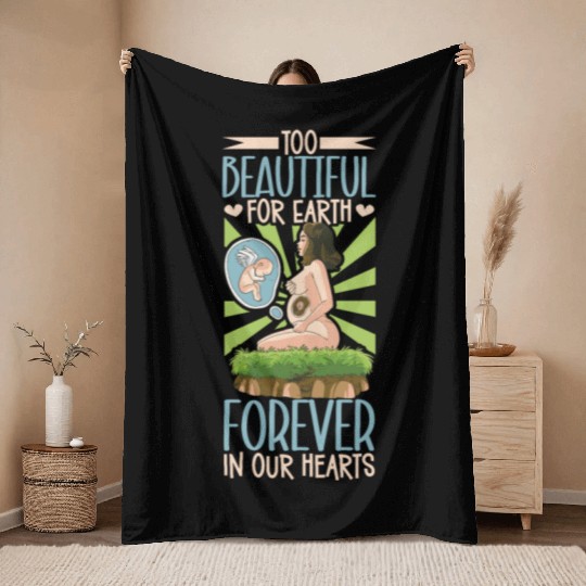 Infant Loss Miscarriage Awareness Pregnancy Loss Throw Blankets