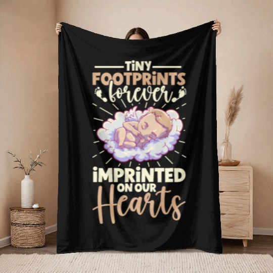 Infant Loss Miscarriage Awareness Pregnancy Loss Throw Blankets