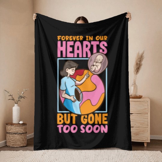Infant Loss Miscarriage Awareness Pregnancy Loss Throw Blankets
