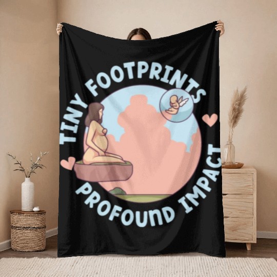 Infant Loss Miscarriage Awareness Pregnancy Loss Throw Blankets