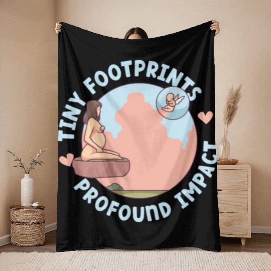 Infant Loss Miscarriage Awareness Pregnancy Loss Throw Blankets