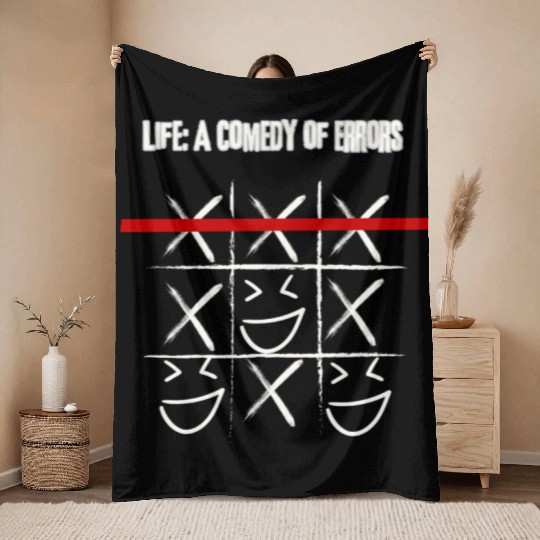 Life's Comedy of Errors Throw Blankets