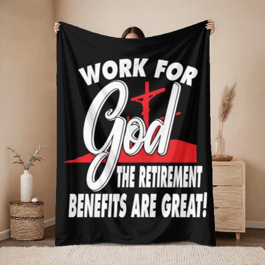 Work For Money Love Jesus Christian Christmas Throw Blankets