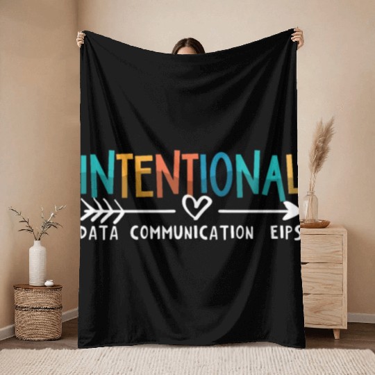 IEP Intentional Data Communication Autism Teacher Throw Blankets