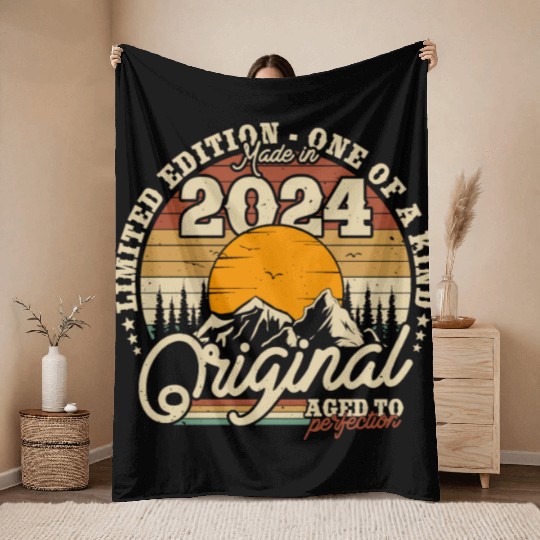 2024 Birthday Gift Throw Blankets