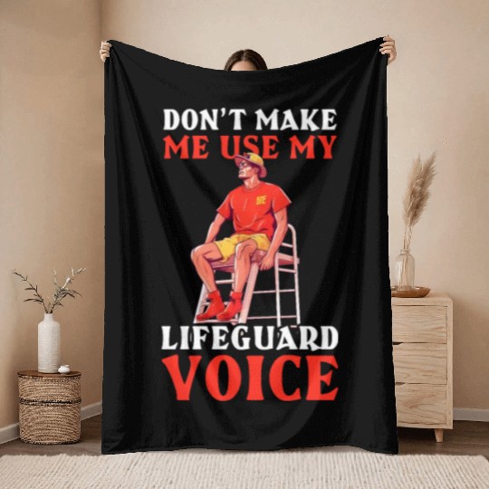 Lifeguard Use My Lifeguard Voice Throw Blankets