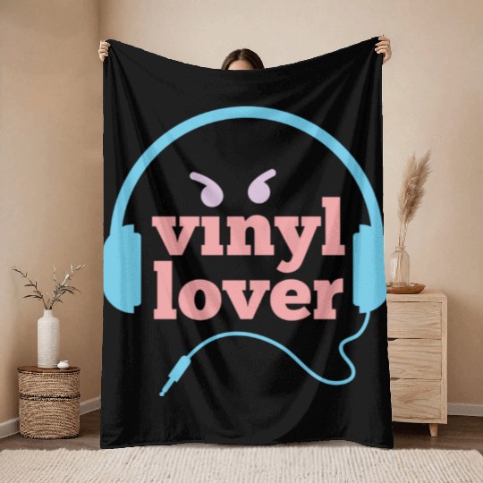 Vinyl Lover Throw Blankets