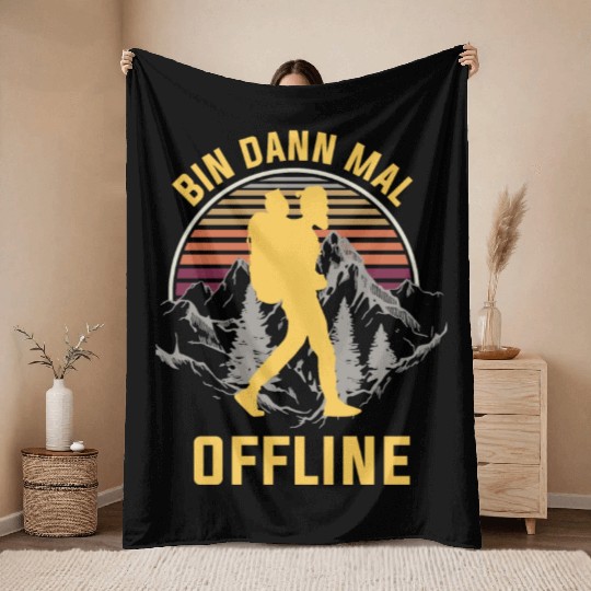 Bin dann mal Offline Throw Blankets