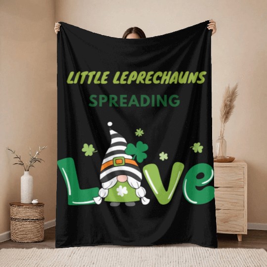 Cute NICU St. Patrick's design Throw Blankets