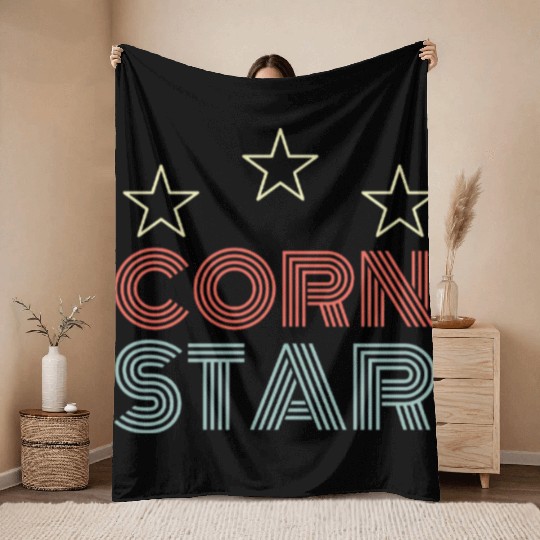 Corn Star Throw Blankets