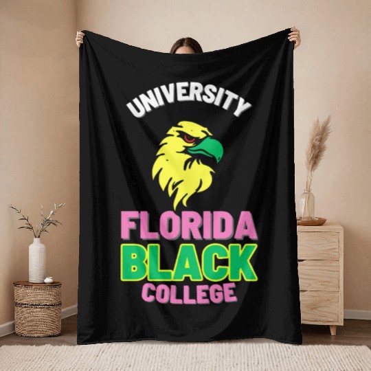 University Florida Black College (Night Eagles Ed) Throw Blankets