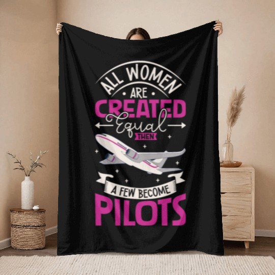 Pilot Aviation Airplane Airline Future Pilots Throw Blankets