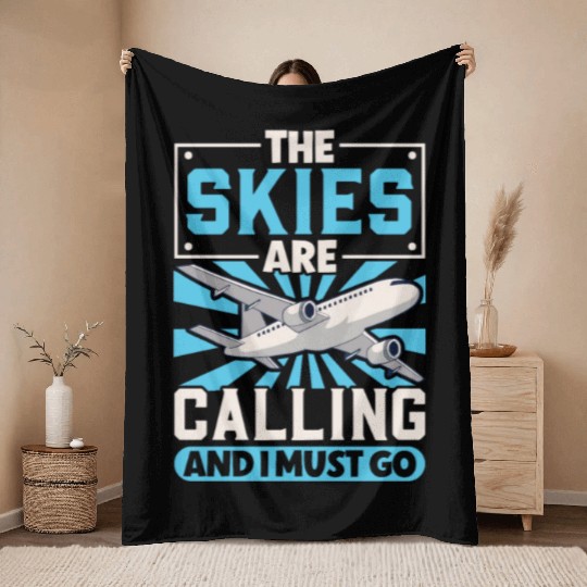 Pilot Aviation Airplane Airline Future Pilots Throw Blankets