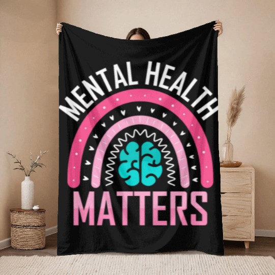Mental health matters Throw Blankets