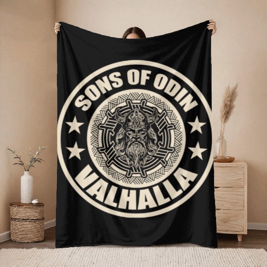 Sons of Odin Valhalla Throw Blankets