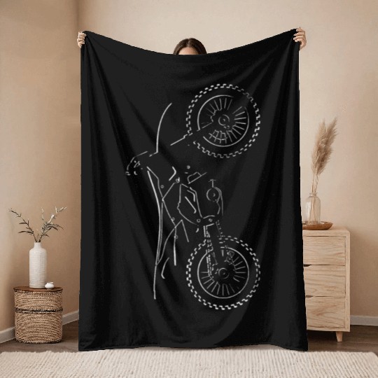Dirt Bike Motocross Apparel - Dirt Bike Throw Blankets