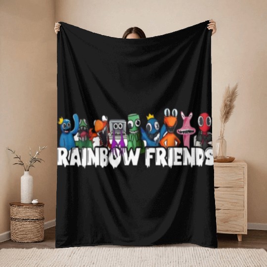 Rainbow Friends Throw Blankets