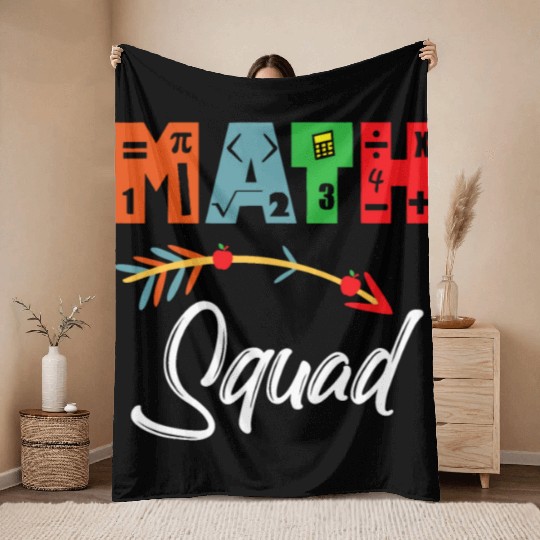 Math Squad Math Teacher Appreciation Throw Blankets