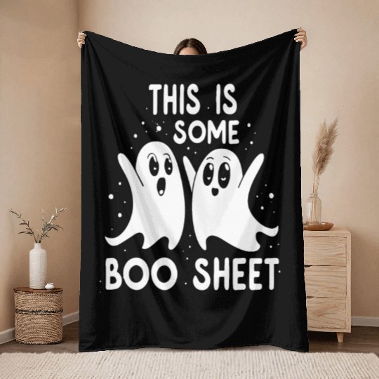 Halloween This Is Some Boo Sheet Throw Blankets