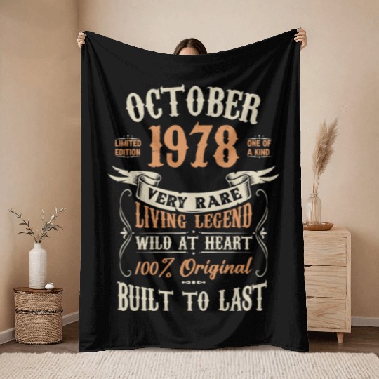October 1978 Birthday Surprise Throw Blankets