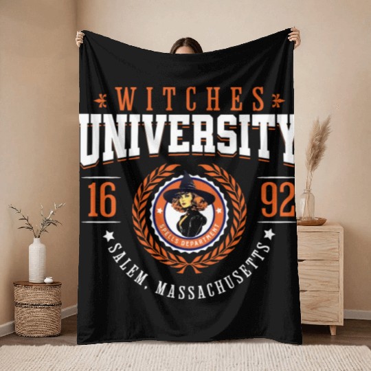 Witches University Throw Blankets