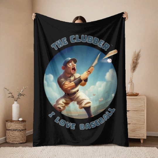 The Clubber Breaks His Bat! Throw Blankets
