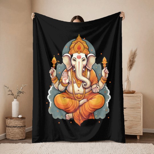 Happy Diwali Diwali Festival Indian Hindu Hinduism Throw Blankets