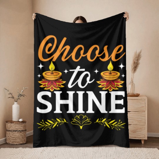 Happy Diwali Diwali Festival Indian Hindu Hinduism Throw Blankets